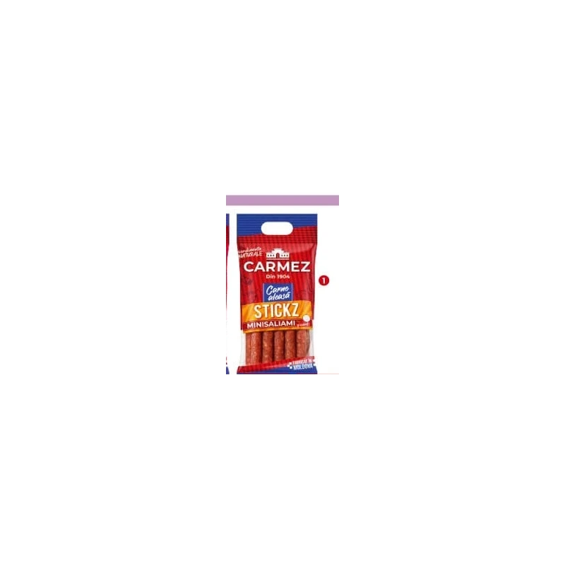 Carmez Stickz mini salam crud-afumat, 80 g