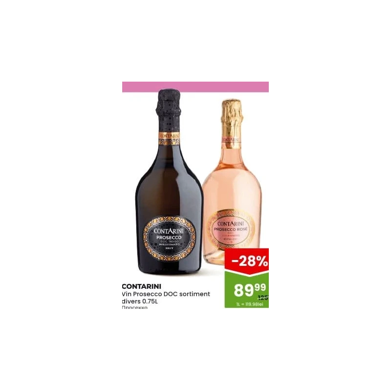 Contarini Prosecco DOC în sortiment, 750 ml