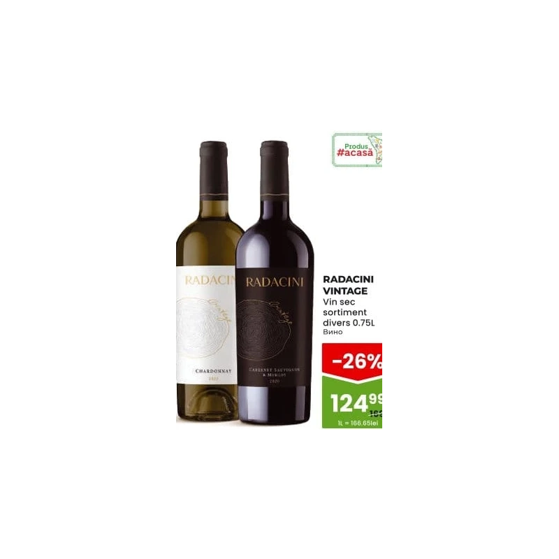 Rădăcini Vintage vin sec în sortiment, 750 ml