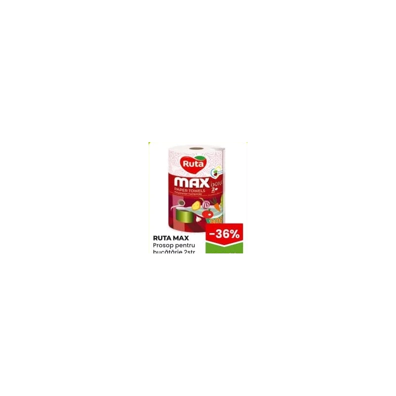 Ruta Max prosop de bucătărie 2 straturi, 1 rolă