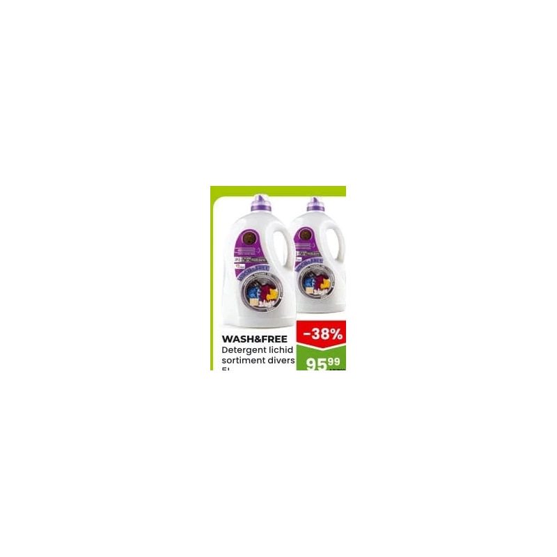 Wash&Free detergent lichid în sortiment, 5 L