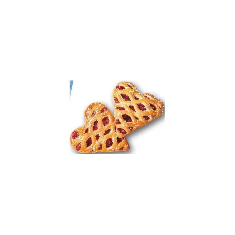 Plăcintă în formă de inimioară cu umplutură de căpșuni, 120 g