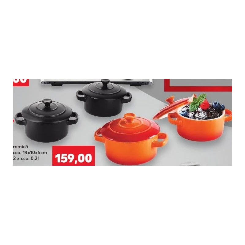 Mini oale cu capac, set 2 bucăți