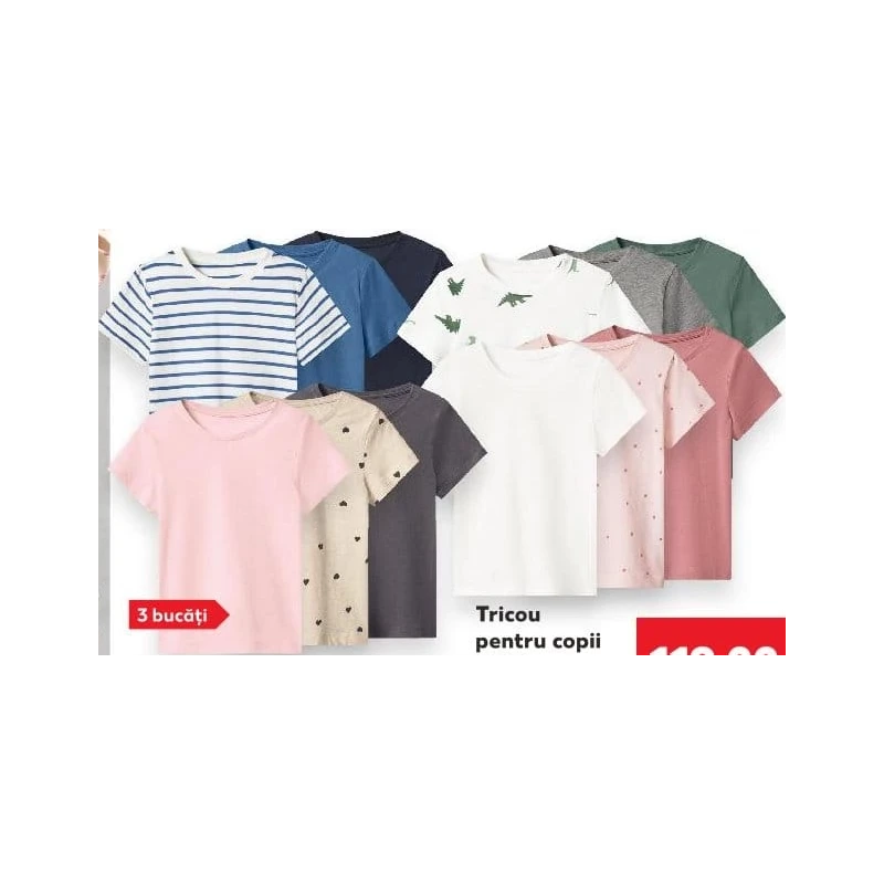 Tricou pentru copii, set 3 bucăți