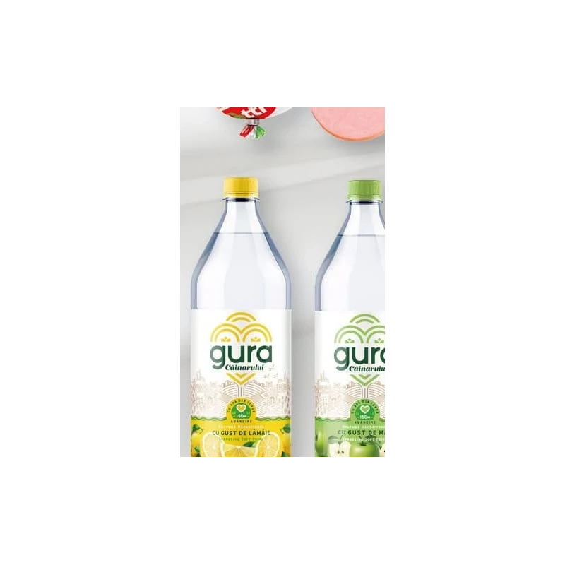 Gura Căinarului apă minerală cu lămâie sau măr, 1,5 L