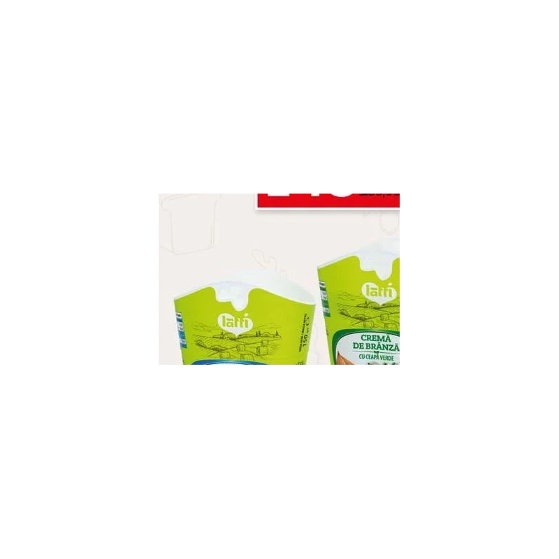 Latti cremă de brânză naturală sau cu verdeață, 150 g