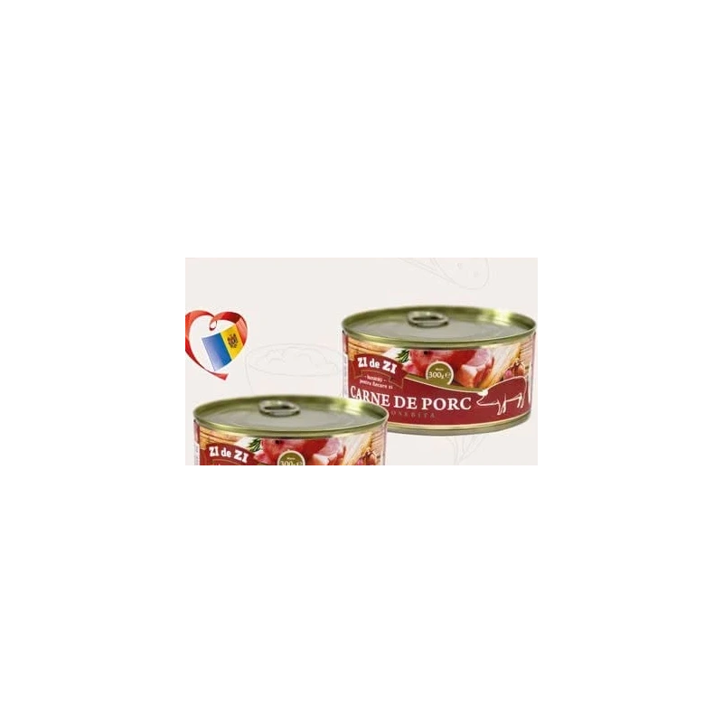 Zi de Zi conserve din carne de porc sau vită, 300 g