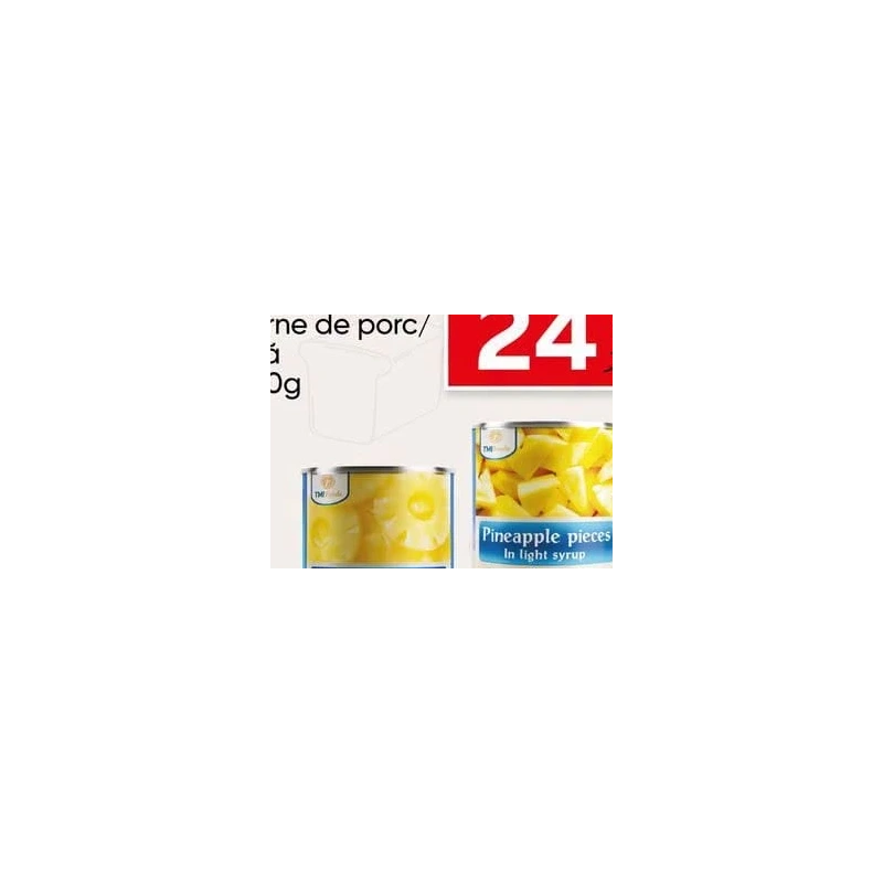 TMI Foods ananas inele sau bucăți, 565 g