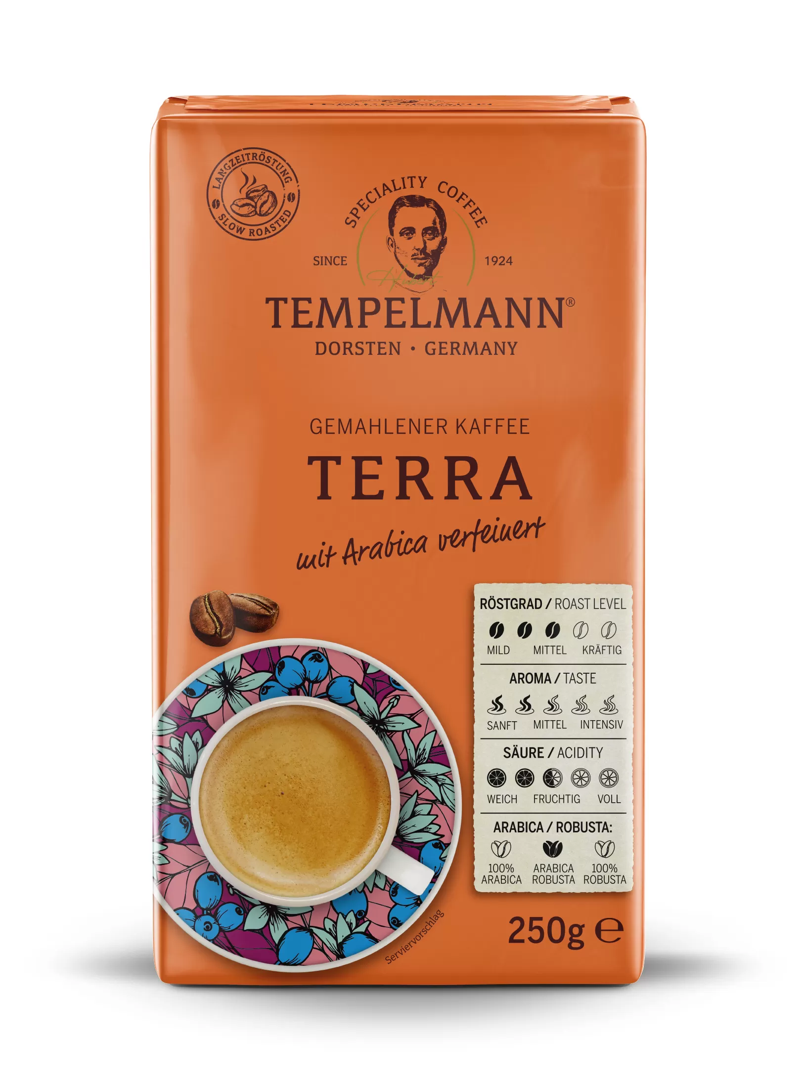 Tempelmann Terra cafea măcinată, 250 g