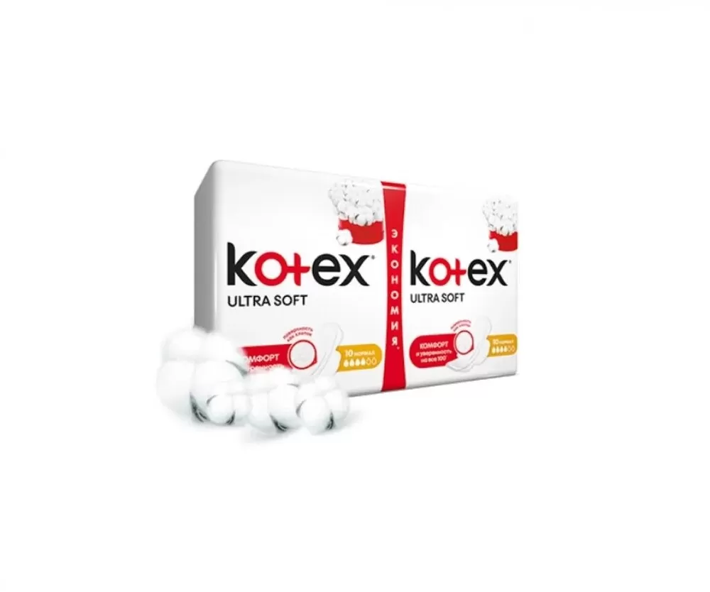 Kotex absorbante Ultra Soft Normal Duo Pads, 20 bucăți