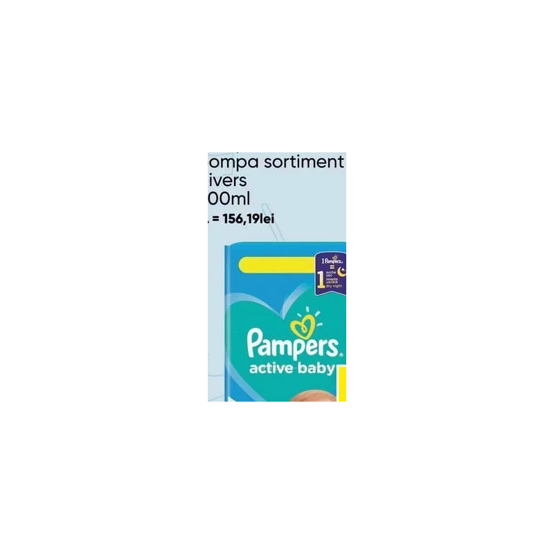Pampers Active Baby scutece în diverse mărimi