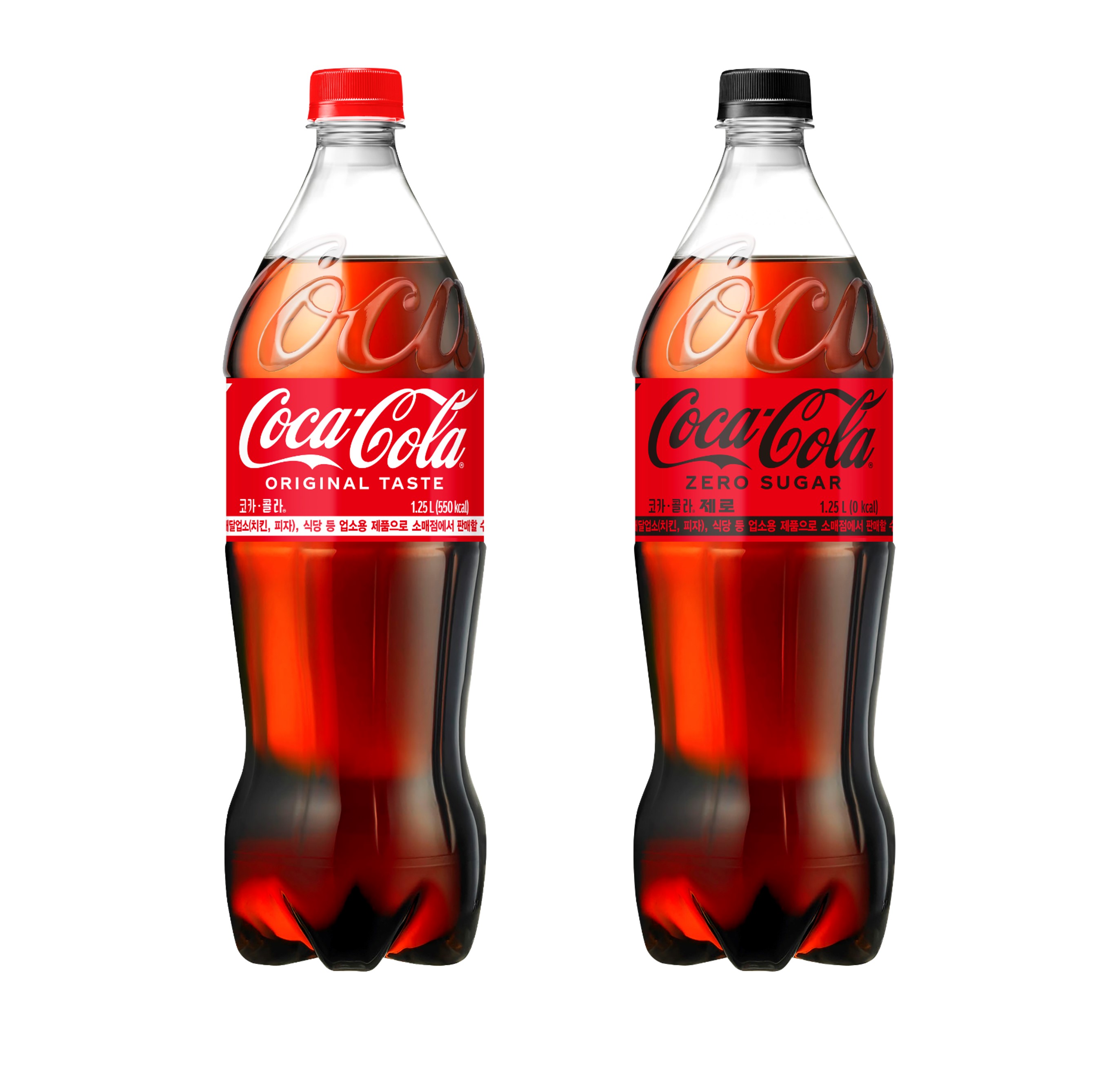 Coca-Cola băutură răcoritoare, Original Taste / Zero Sugar, 1,25 L