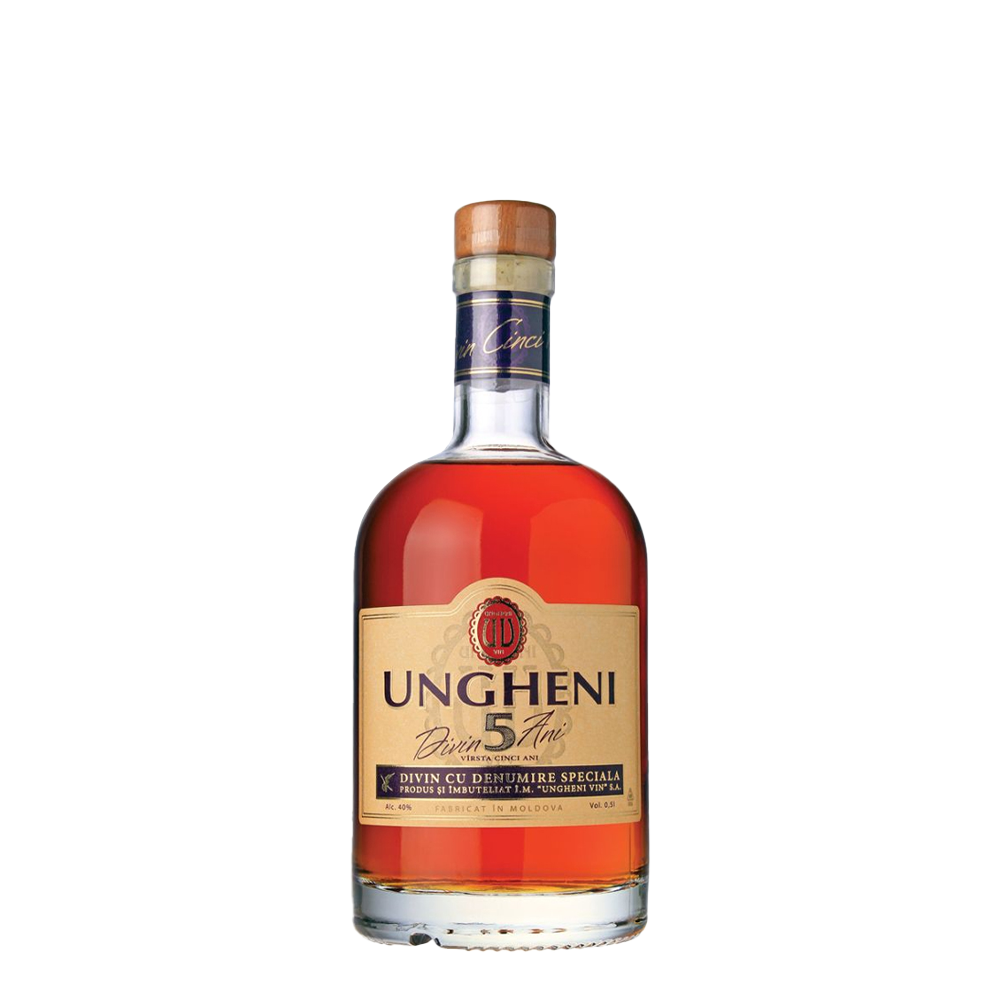 Ungheni Vin RDB VSOP divin 5 ani, 0,5 L