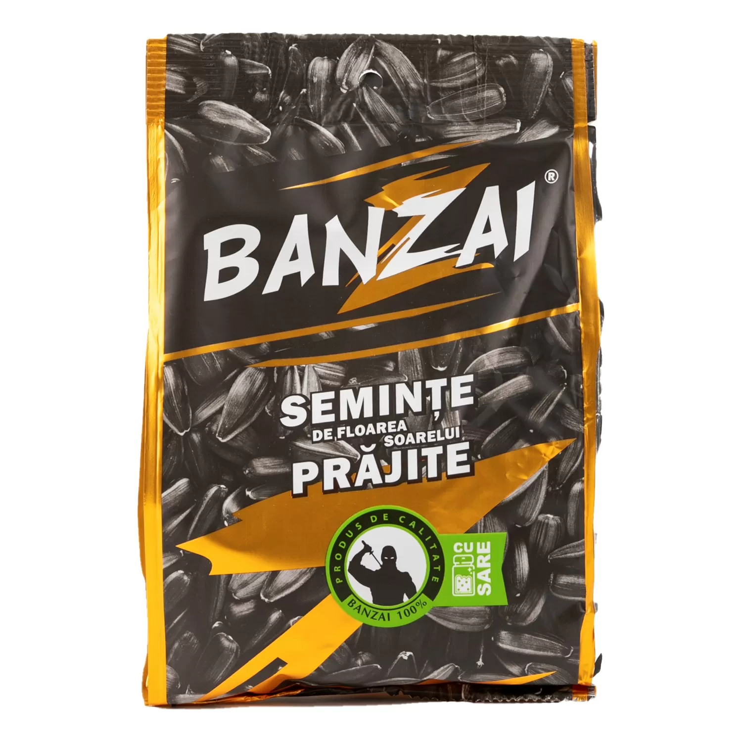 Banzai semințe de floarea-soarelui prăjite cu/fără sare, 130 g
