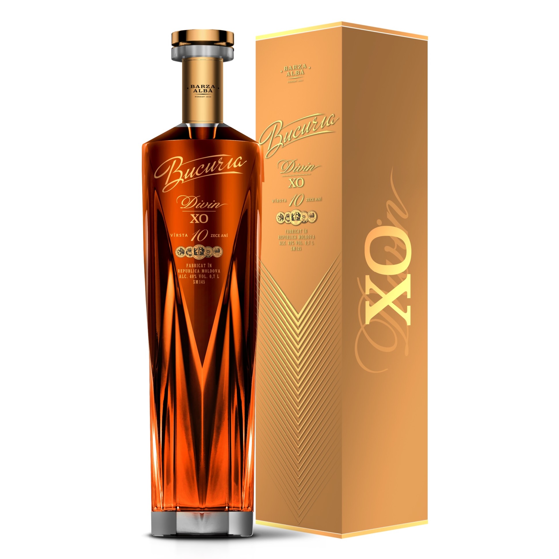 Divin Bucuria XO Crystal 10 ani BARZA ALBĂ 500ml