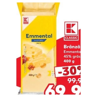 K-Classic brânză Emmental 400 g