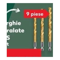 Parkside burghie spiralate HSS 9 piese