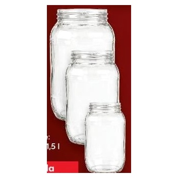 Borcan sticlă 0,5/1/1,5 l