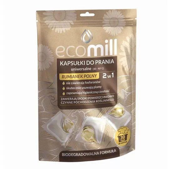 Ecomill capsule pentru spălare 2in1 mușețel, 30 capsule