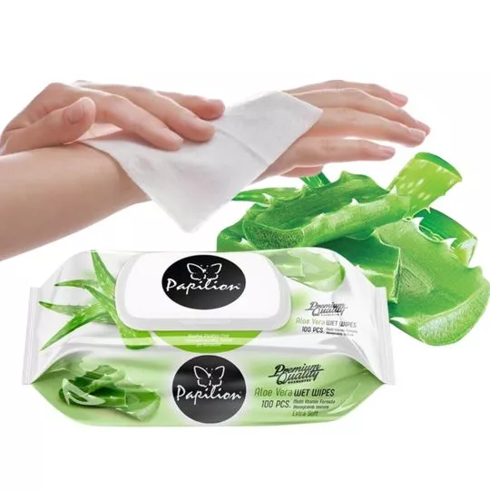Papilion șervețele umede aloe vera, 100 bucăți