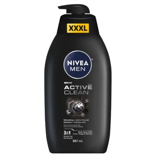 Nivea Men gel de duș Active Clean, 887 ml