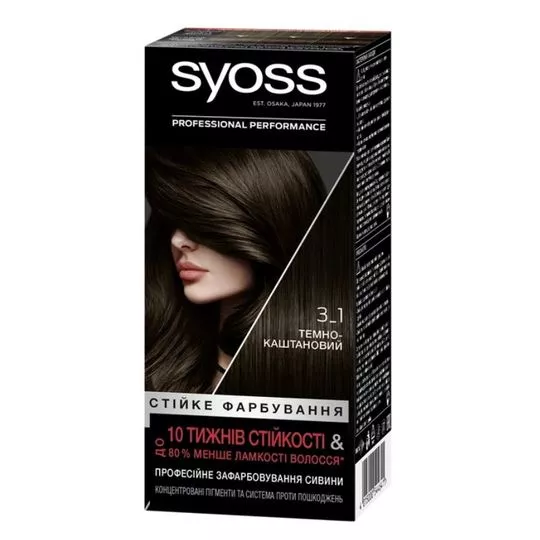 Syoss vopsea de păr 3-1 maro închis, 115 ml