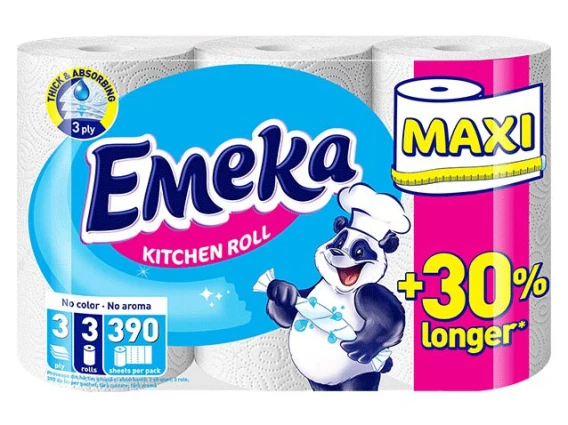 Emeka prosop din hârtie pentru bucătărie 3 straturi, 4 role