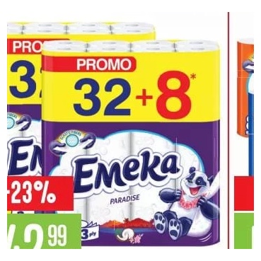 Emeka hârtie igienică 3 straturi, 32+8 role