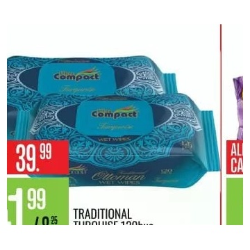 Traditional Turquoise șervețele umede cu capac 120 buc