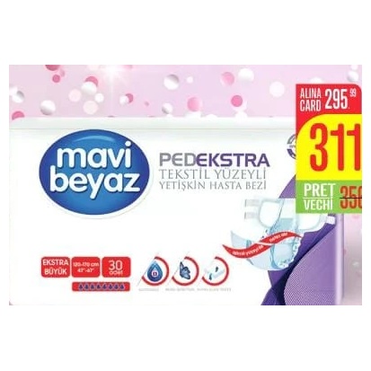 Mavi Beyaz XL 120–170 cm scutece pentru adulți 30 buc