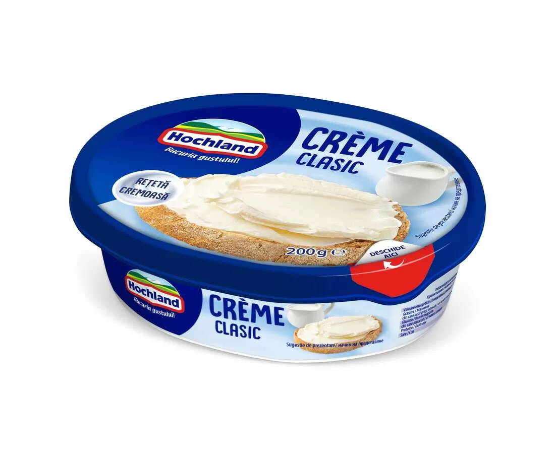 Cremă de brânză "Hochland" în sortiment, 200 g.