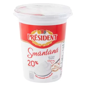 President smântână 20%, 350 g