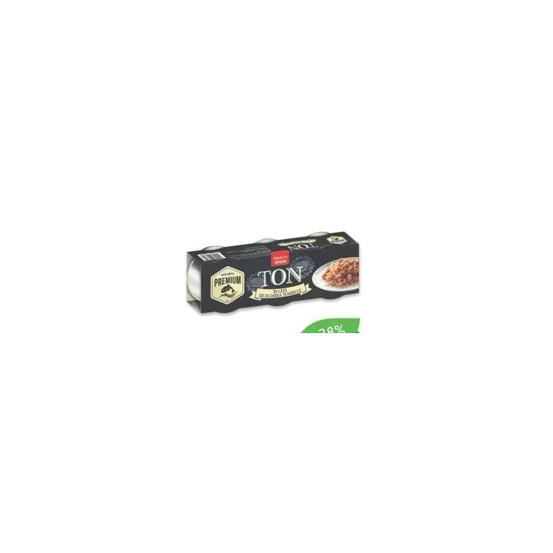 Premium ton natural bucăți în ulei vegetal, 3 x 80 g