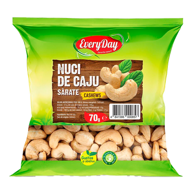 Caju Intreg Prajite Sarate Everyday 70Gr