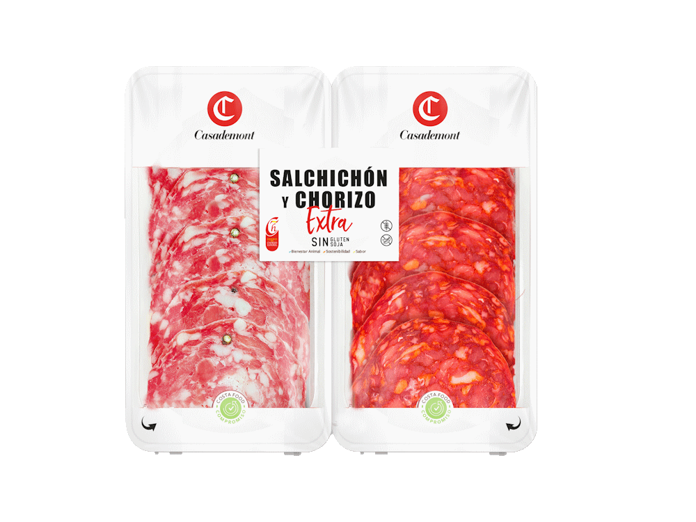 CASADEMONT salam Salchichón Extra și Chorizo Extra, 100 g