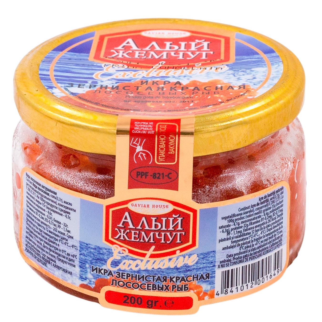 АЛЫЙ ЖЕМЧУГ icre roșii de somon, 200 g