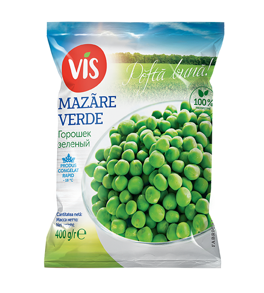 VIS mazăre verde congelată rapid, 400 g