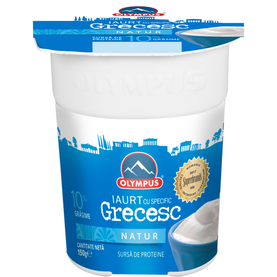 OLYMPUS iaurt grecesc natural 10%, 150 g