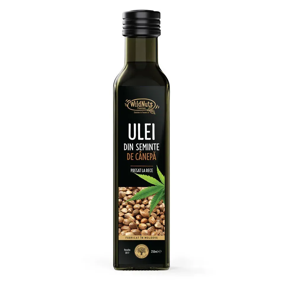 WILD NUTS ulei din semințe de cânepă presat la rece, 250 ml