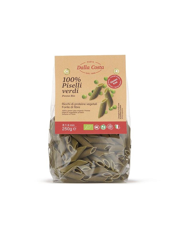 DALLA COSTA paste Bio Penne din mazăre verde, 250 g