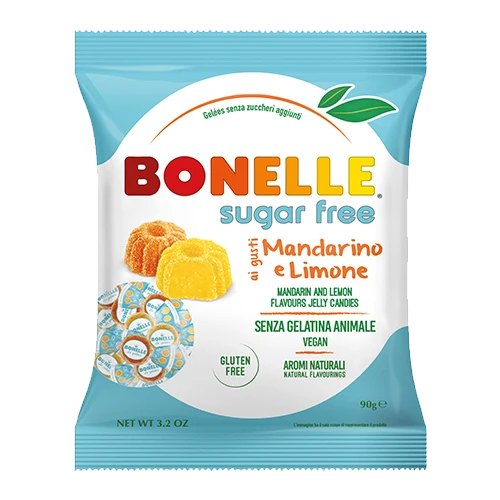 BONELLE jeleuri fără zahăr cu mandarină și lămâie, 90 g
