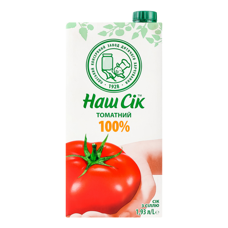 НАШ СІК suc de roșii 100% cu sare, 1,93 l