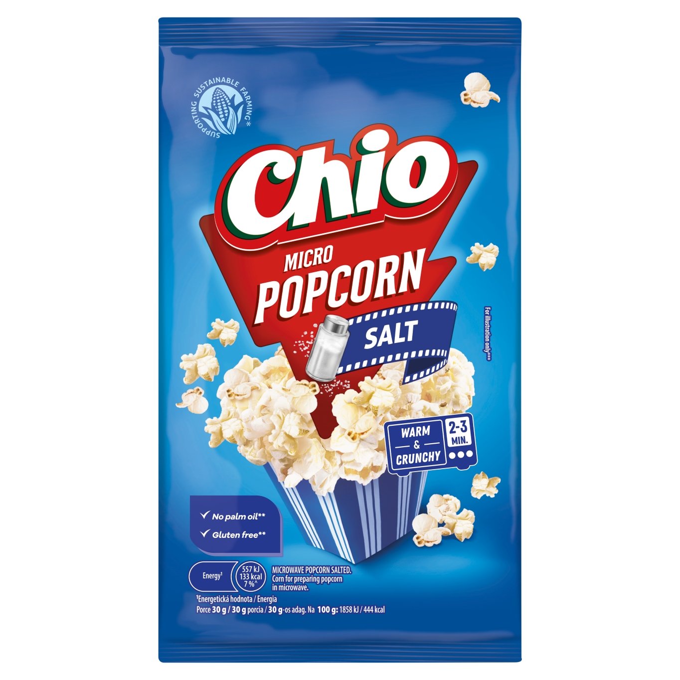 CHIO popcorn pentru microunde cu sare, 80 g