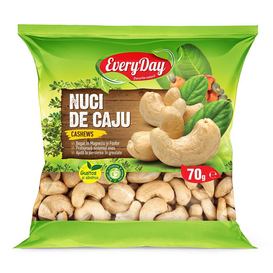 EVERYDAY nuci caju prăjite și sărate, 70 g