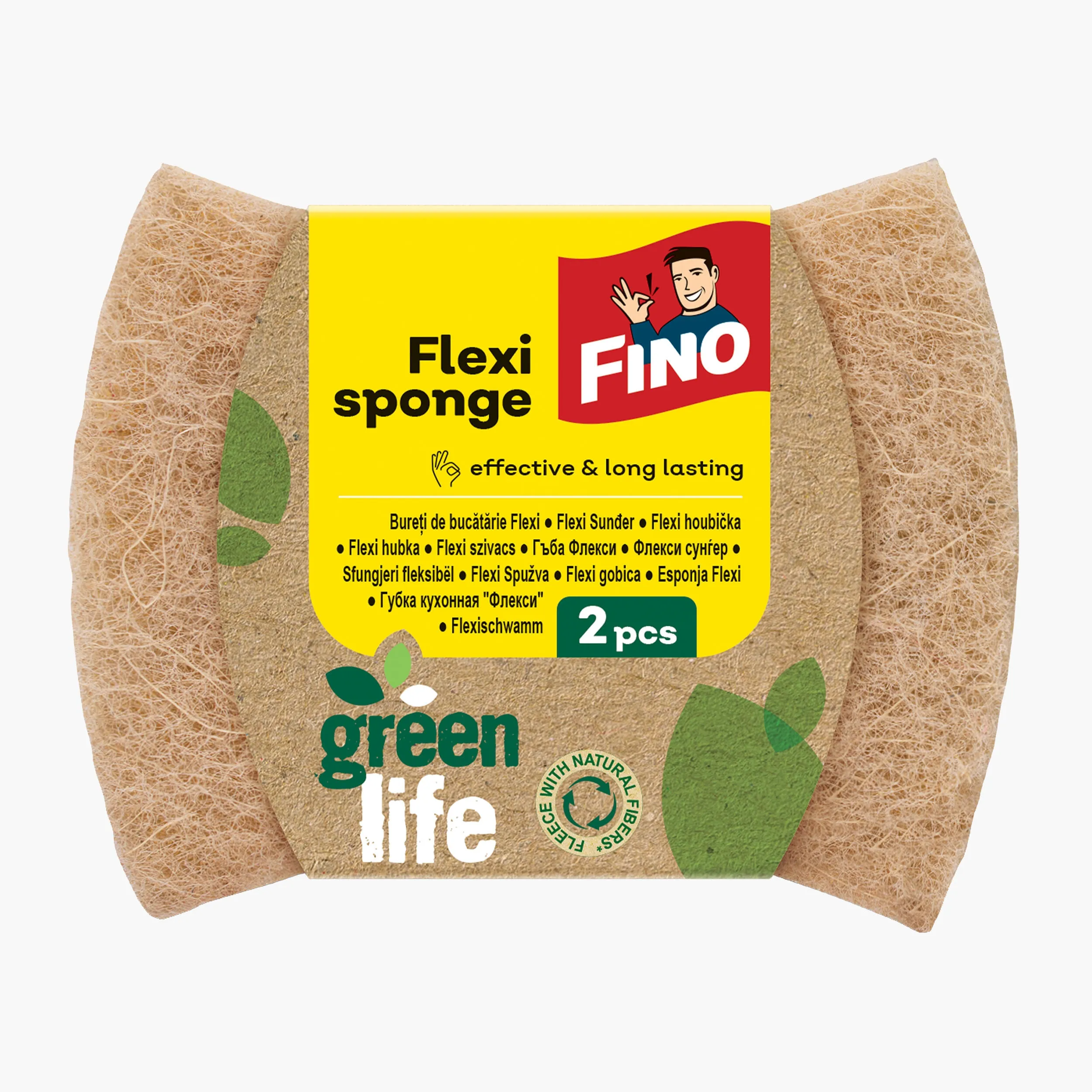 FINO Green Life Flexi bureți de bucătărie, 2 buc.
