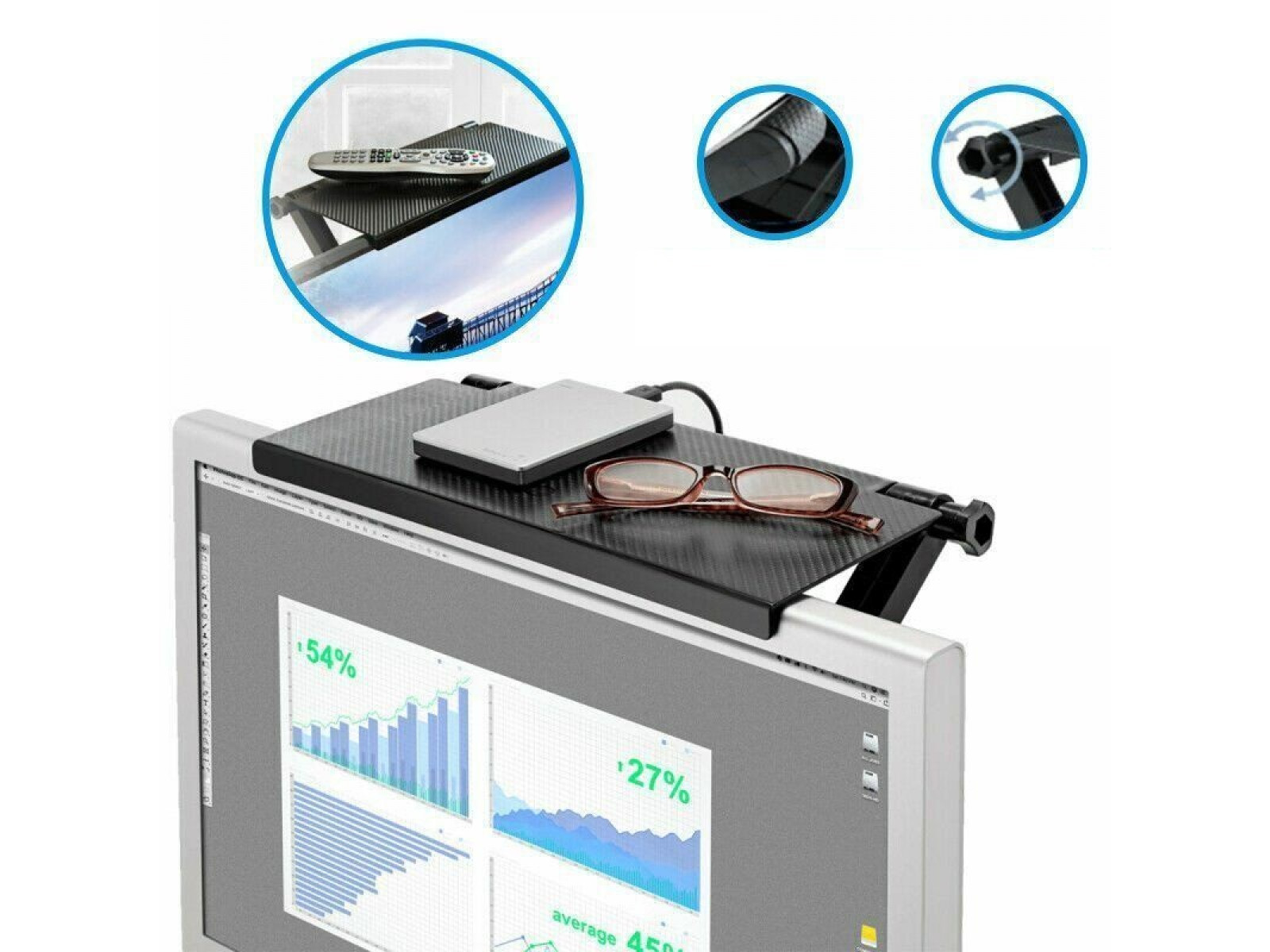 Raft pentru televizor, router sau telecomandă TV