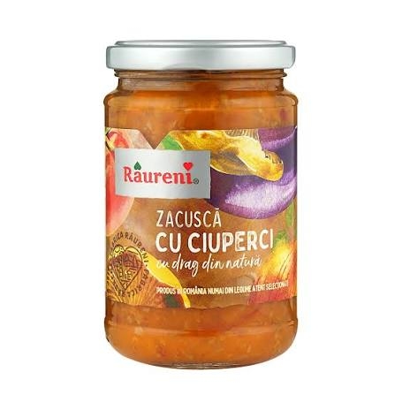 Râureni zacuscă cu ciuperci, 300 g