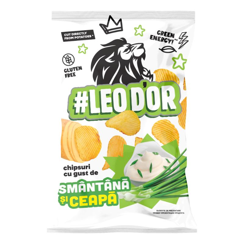 LEO'D'OR Чипсы со вкусом сыра/сметаны и лука, 100 г