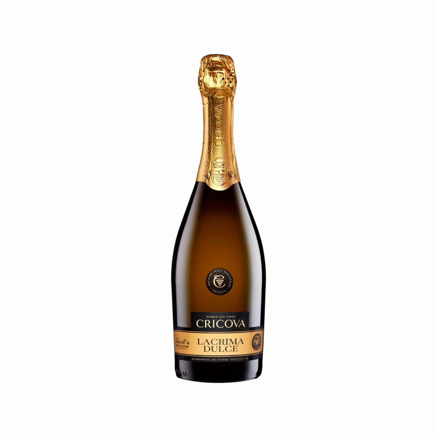 CRICOVA LACRIMA DULCE Vin spumant demisec/dulce 9,5% / 10% alcool 0,75 l