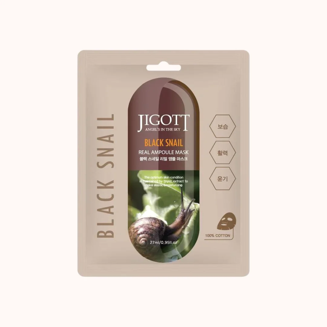 JIGOTT Mască șervețel black snail/collagen/pearl 27 ml